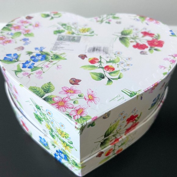 McIntosh Fine Bone China Garden Meadow 2pc Mug Set in Heart Shaped Gift Box NEW - Picture 7 of 7